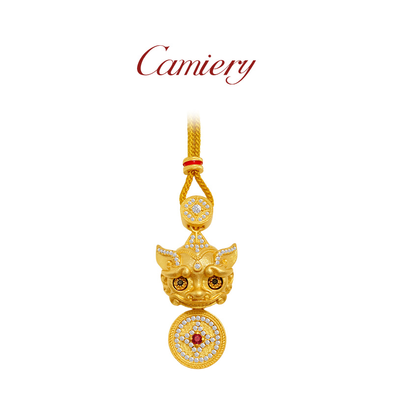   CAMIERY/卡美瑞 新中式貔貅项链可眨眼铜合金ZYN