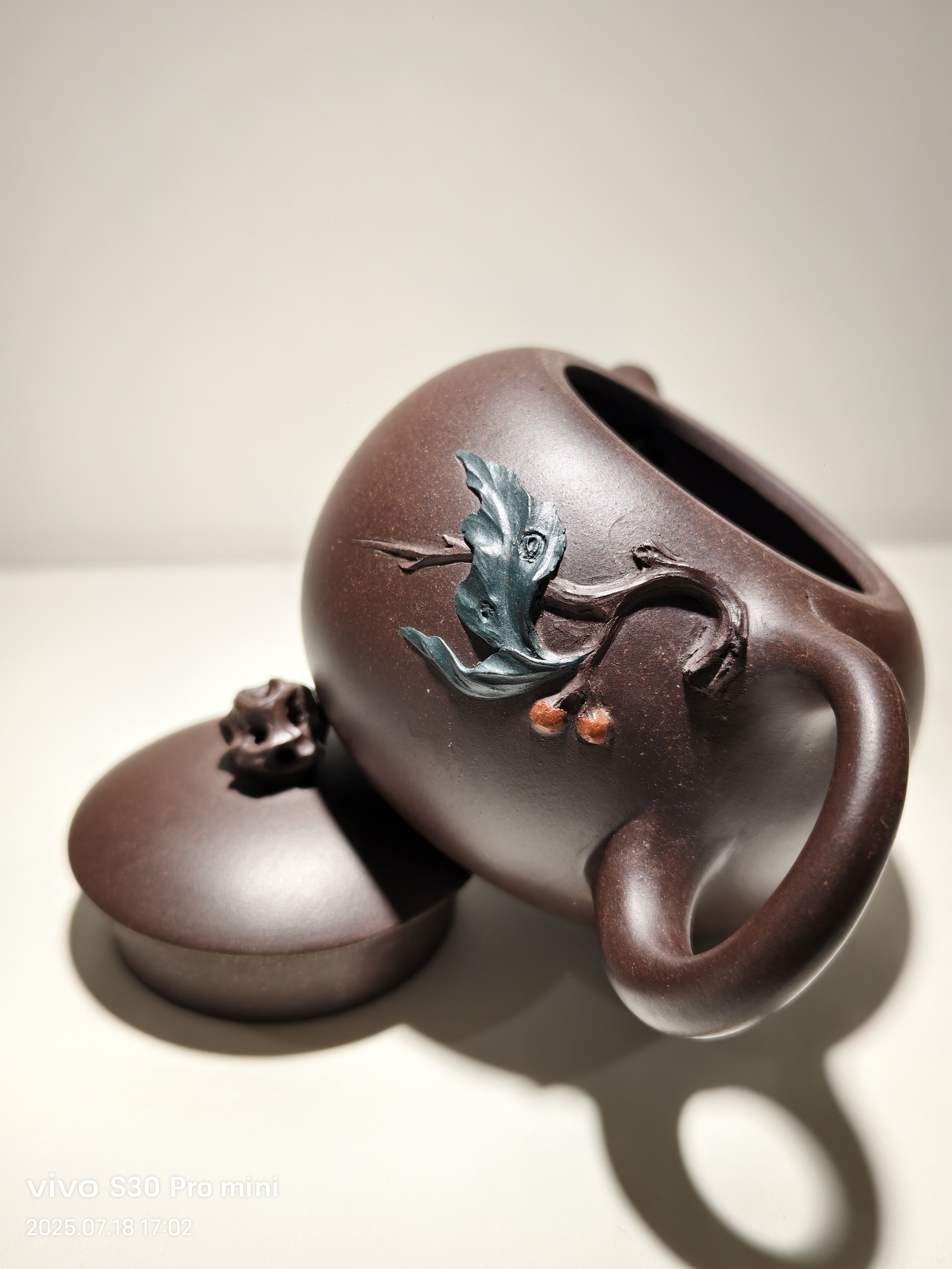 紫砂壶《茶语》，原矿紫泥