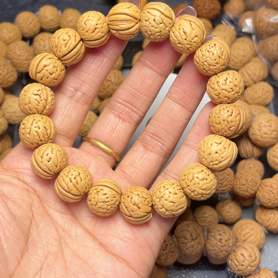 桃核手串༒*生14金丹手串