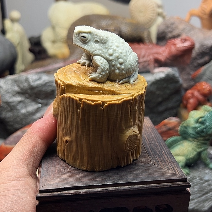 东北石松花石摆件