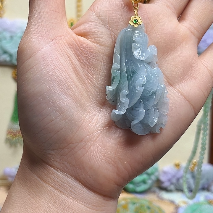 翡翠颈饰未镶嵌釹*天然翡翠