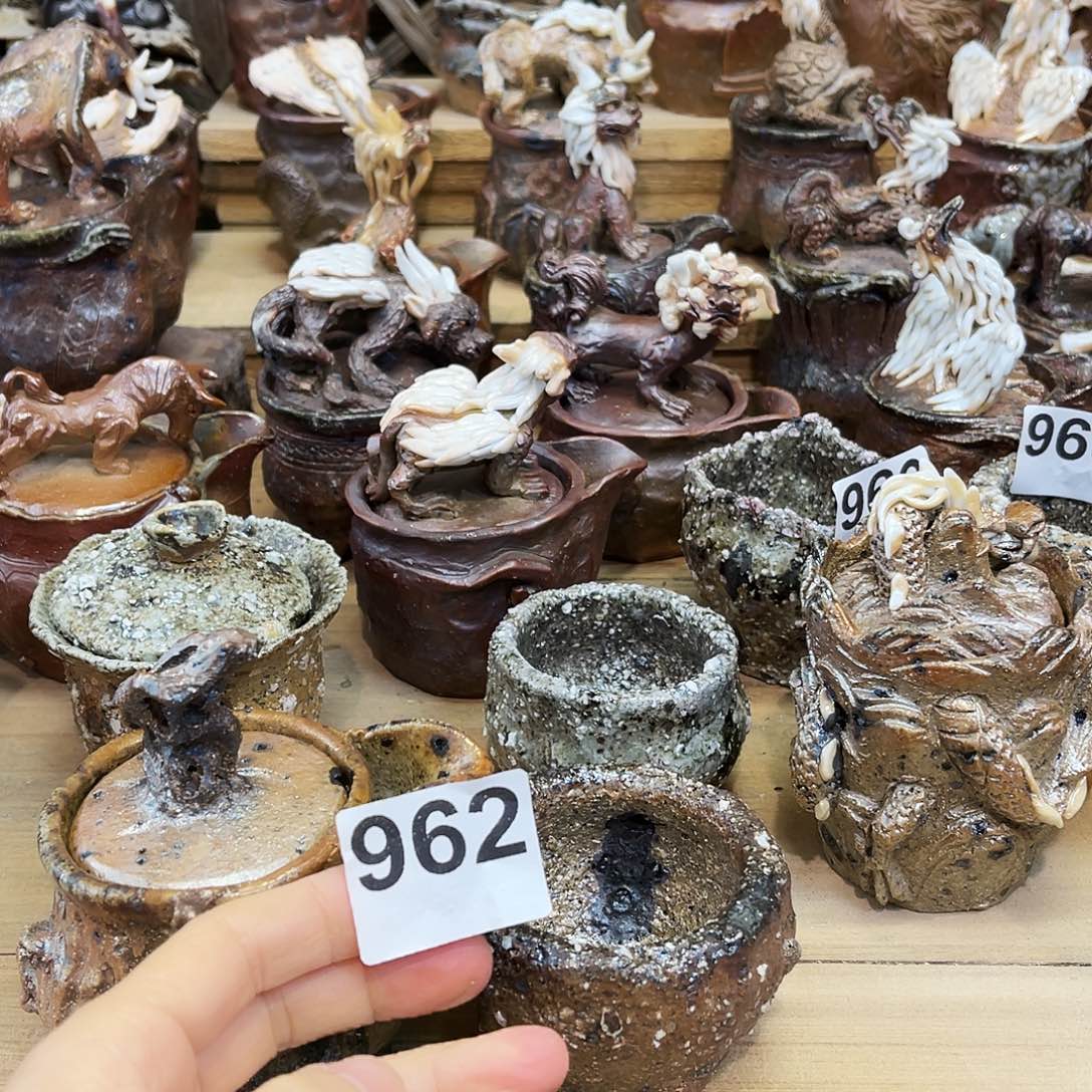 云***端瓶柴烧成手捏瓶杯子特价