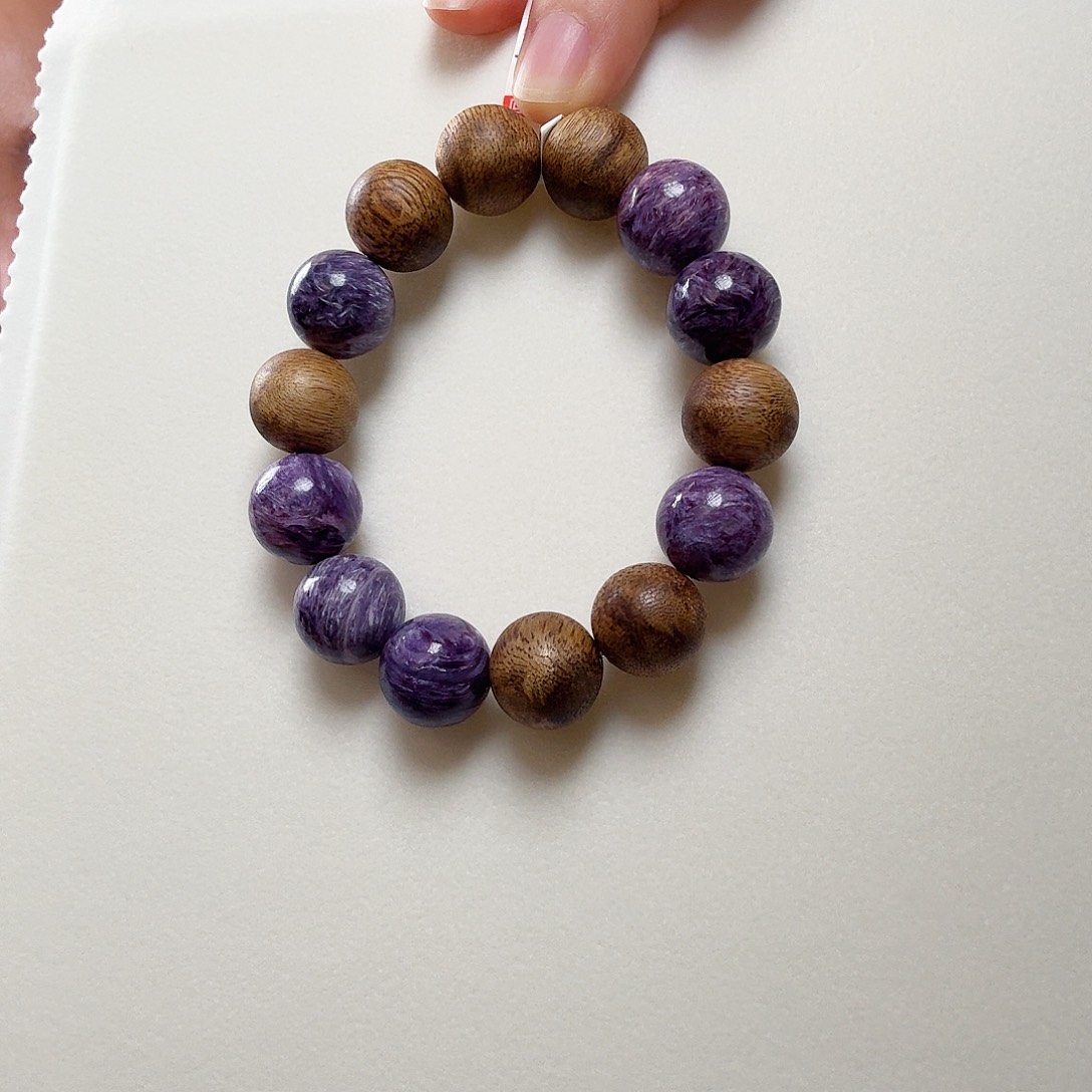 查罗石（紫龙晶）未镶嵌手绳大气上档次