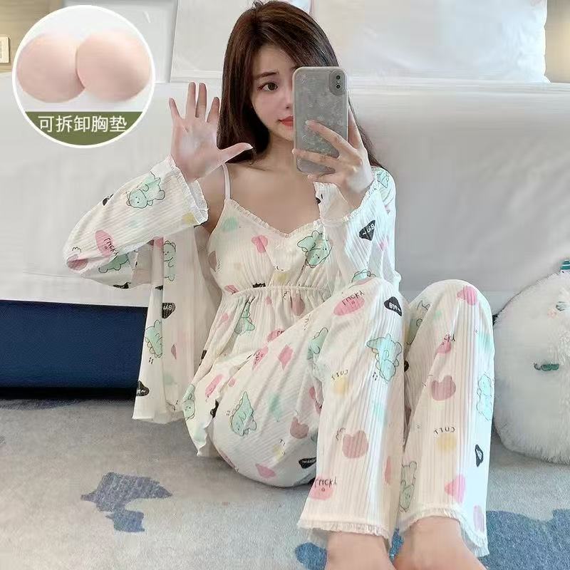  2性感蕾丝袖覆指复古提花连体睡衣纯欲轻奢修身家居服配丝袜