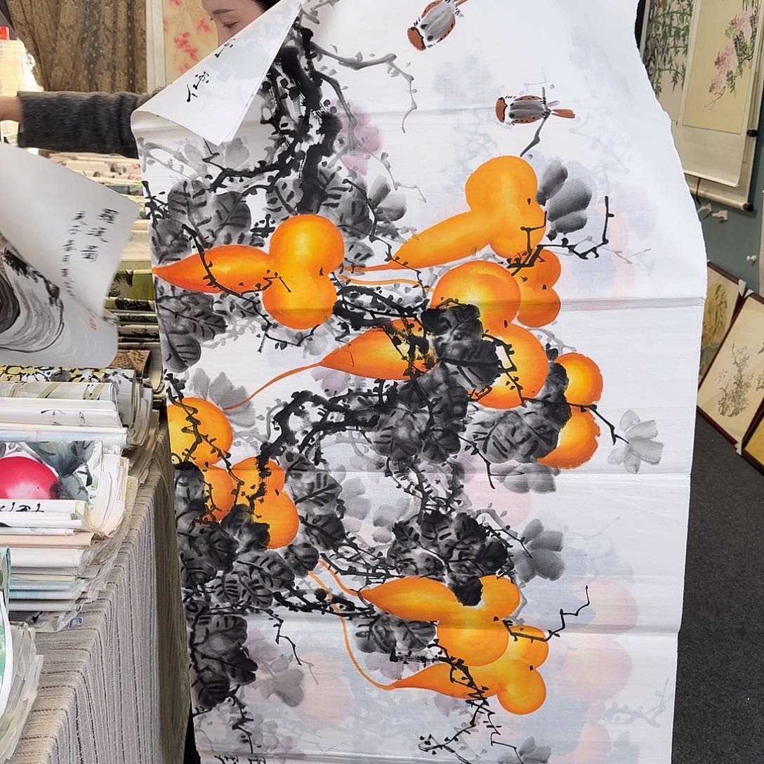 纯手绘国画作品好看四尺