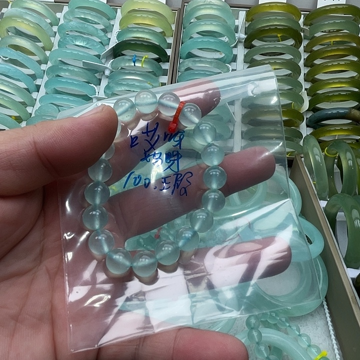 哎***呀蛇纹石玉未镶嵌手串