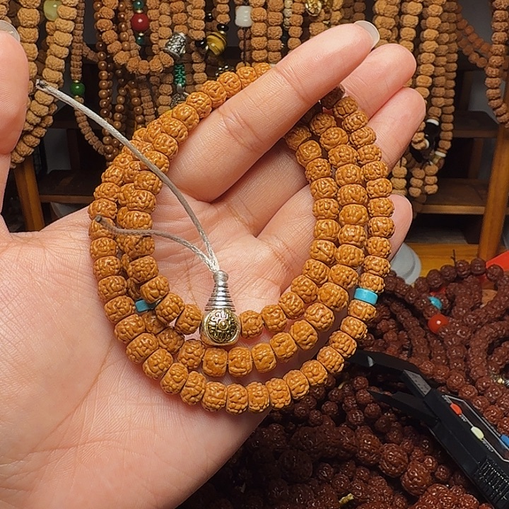 吊坠金刚菩提7mm藏切蛤蟆背108