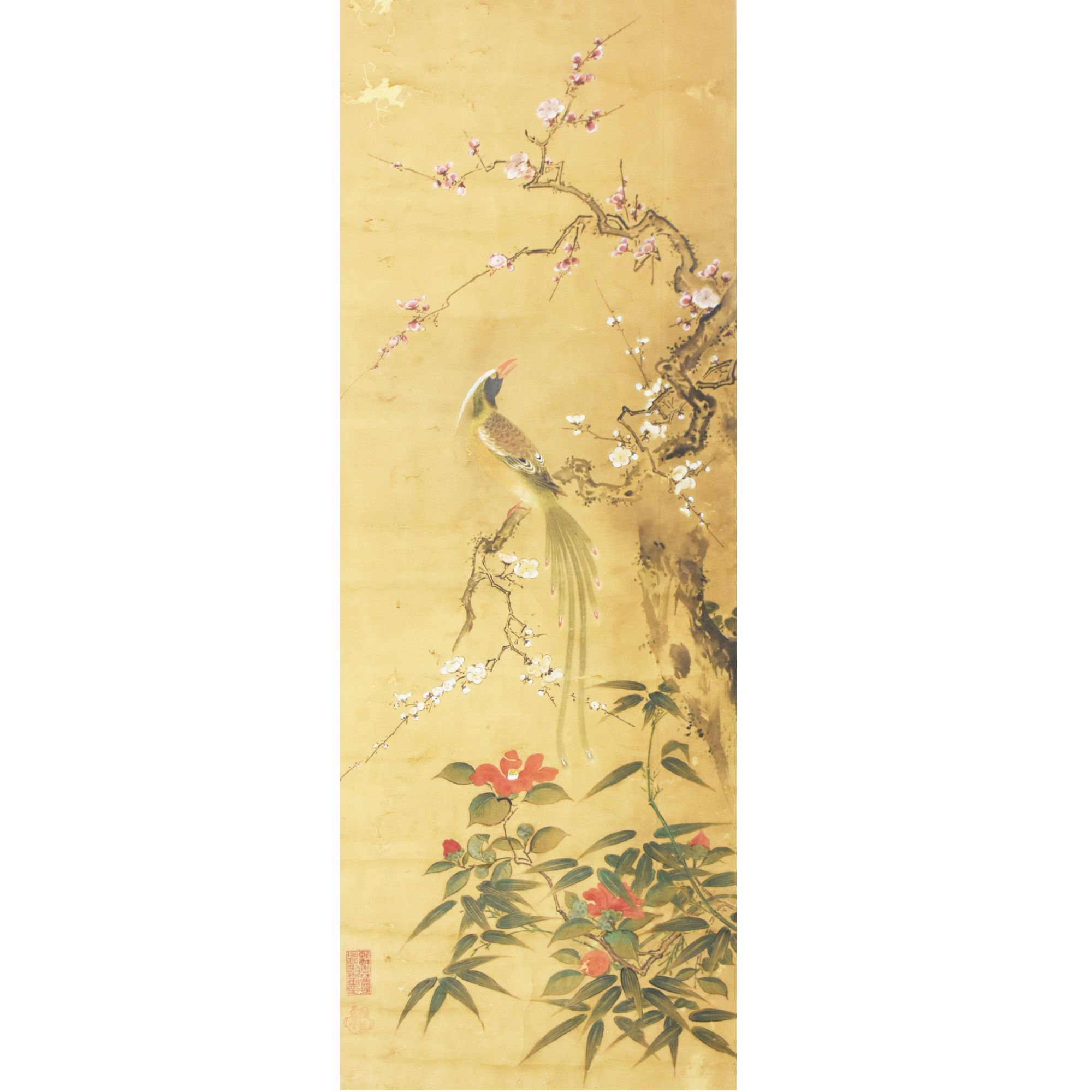 HM9141 花鸟图 121×47cm 纸本立轴 5.1平尺