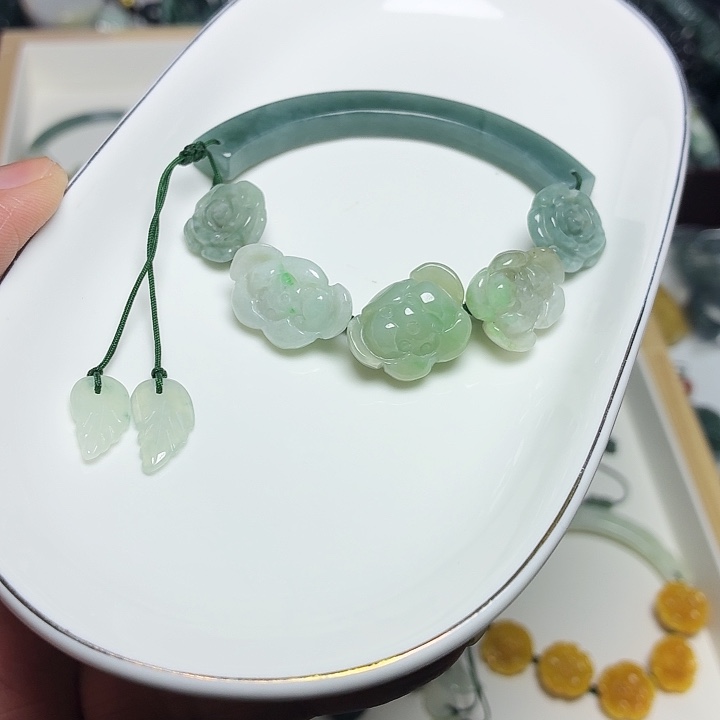 翡翠未镶嵌手镯15cm手围