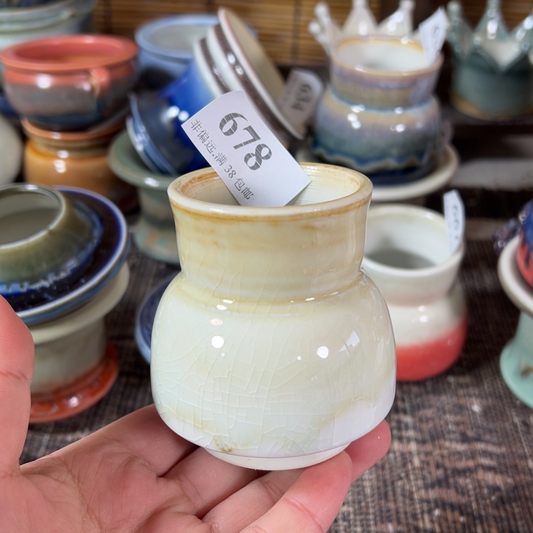 红陶景德镇手工花盆