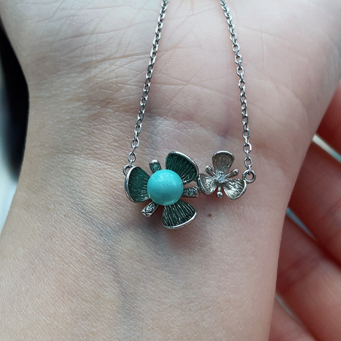 绿松石戒指银S925镶嵌