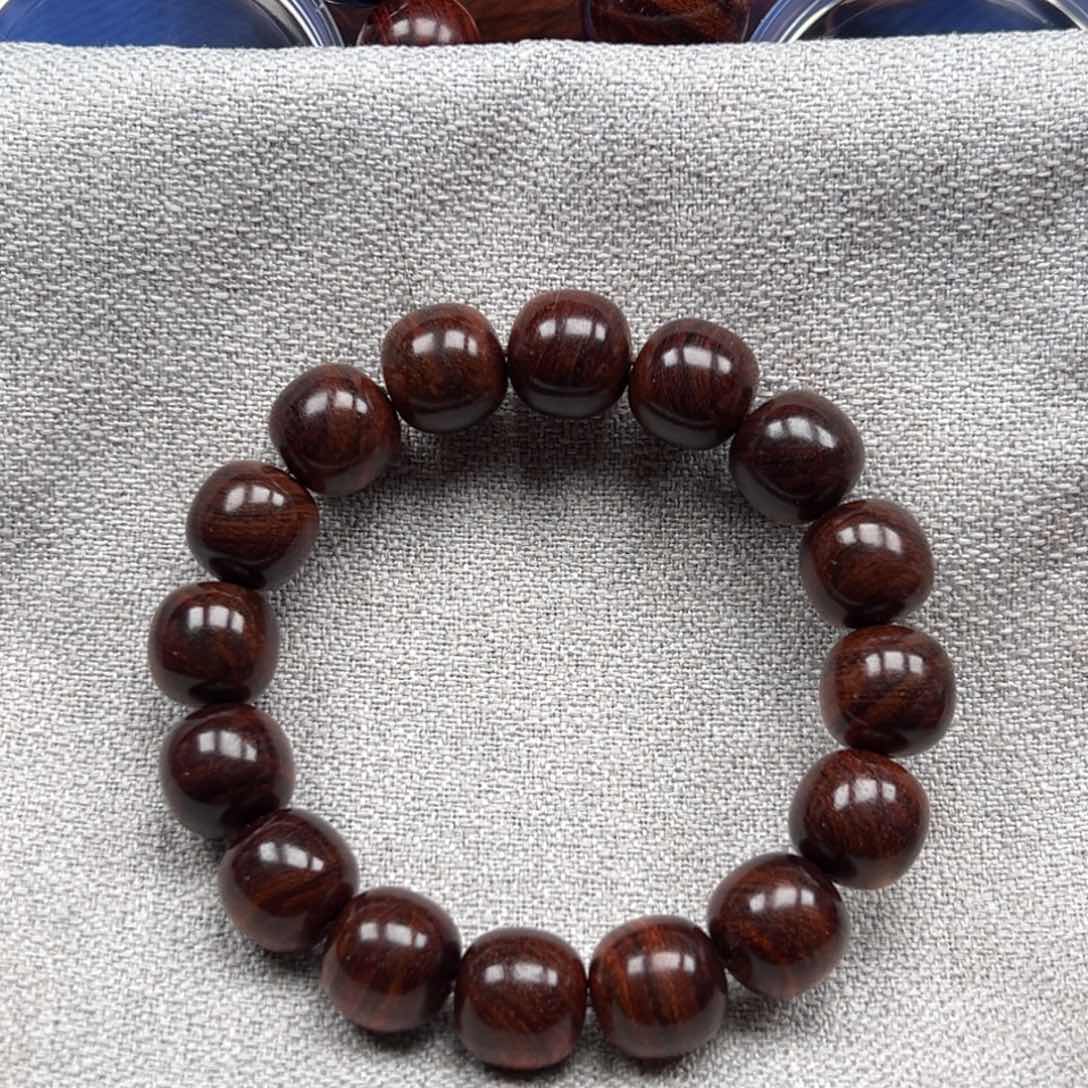 黄花梨/降香黄檀手串13*14老形珠A13