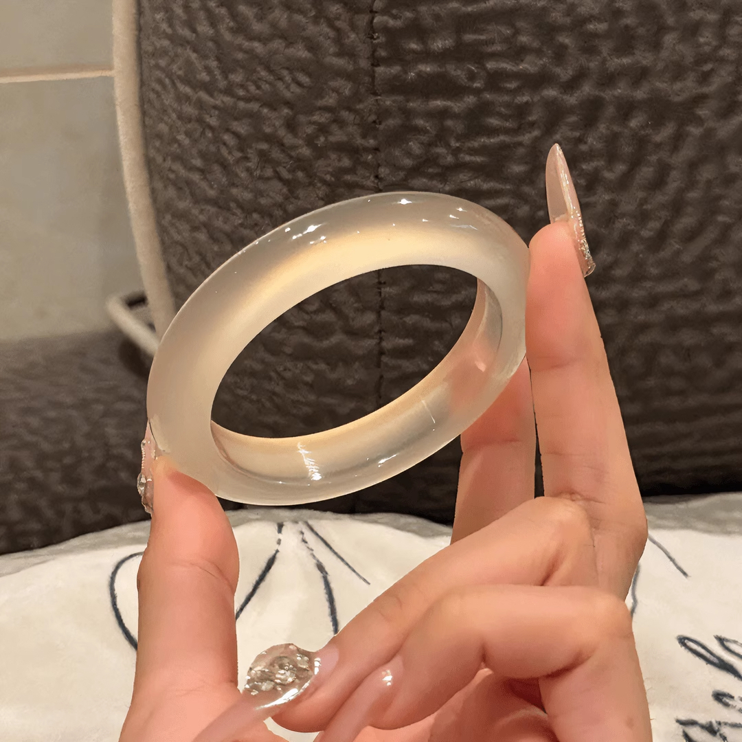 天然玛瑙玉髓香槟手镯（测量圈口）勿拍！勿拍！