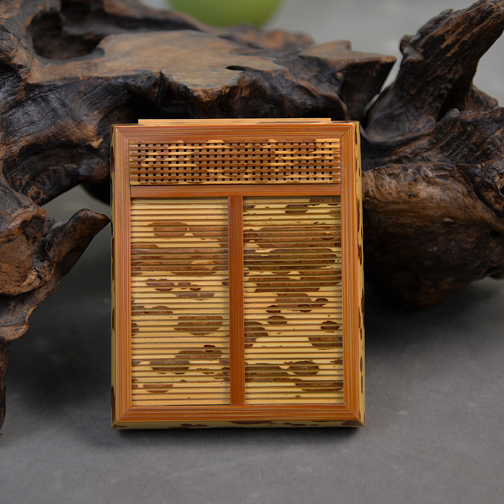 毛毛师傅满梅妃竹卷帘门双格音箱黄蛉盒