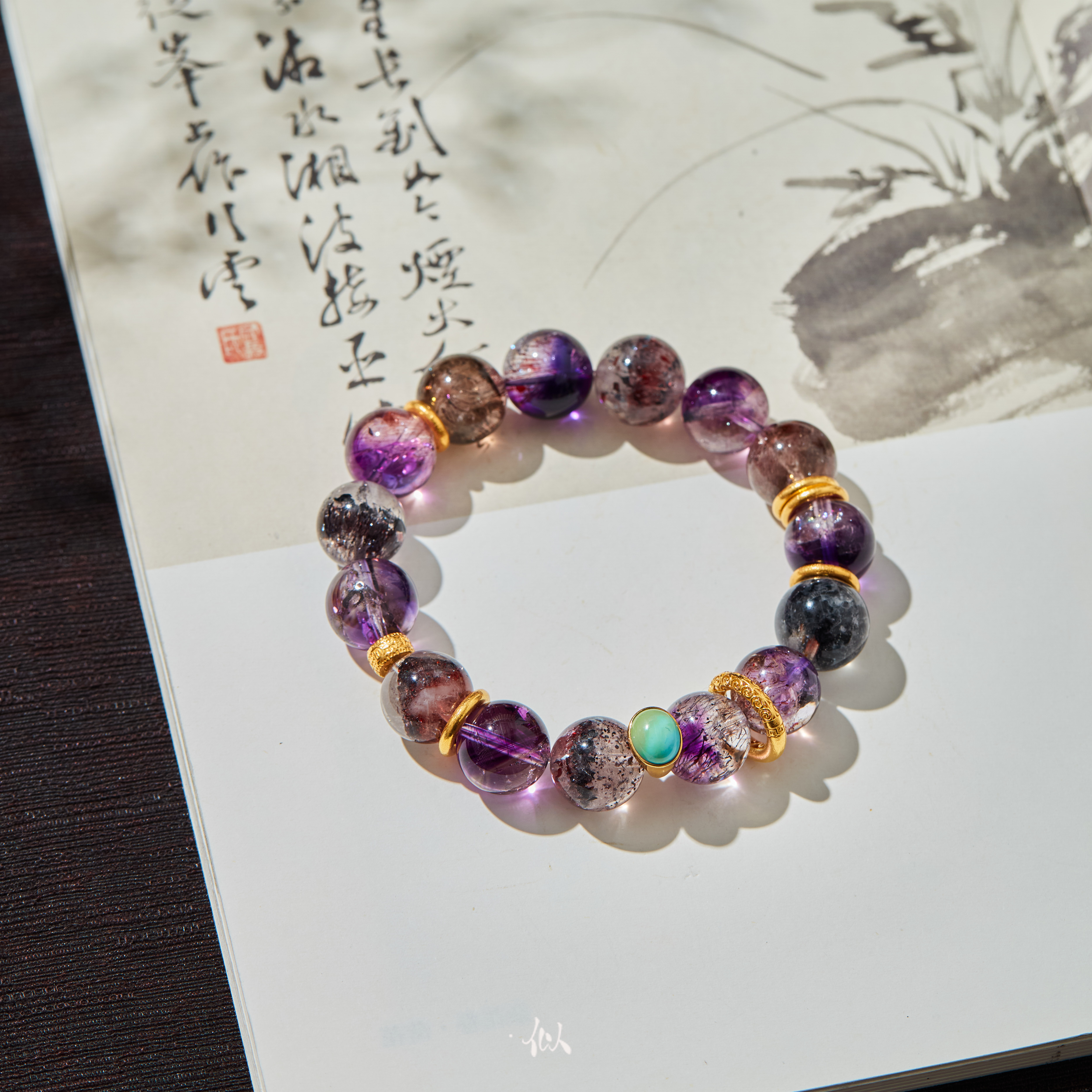 【紫曜】·似梓珠宝· 18k超七手串  SZCC2050248