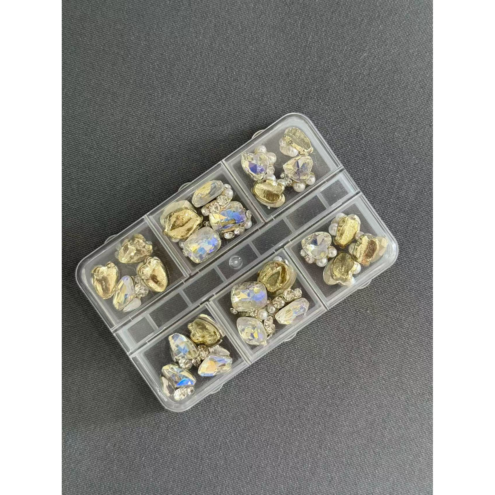 【马上制造局】6宫格月光成品堆钻彩色三款美甲店新手必备秋冬饰品