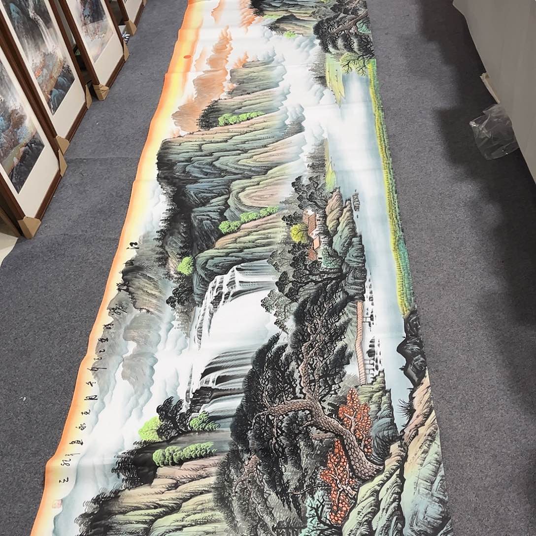 国画DT国画单幅任发，尺寸420X100