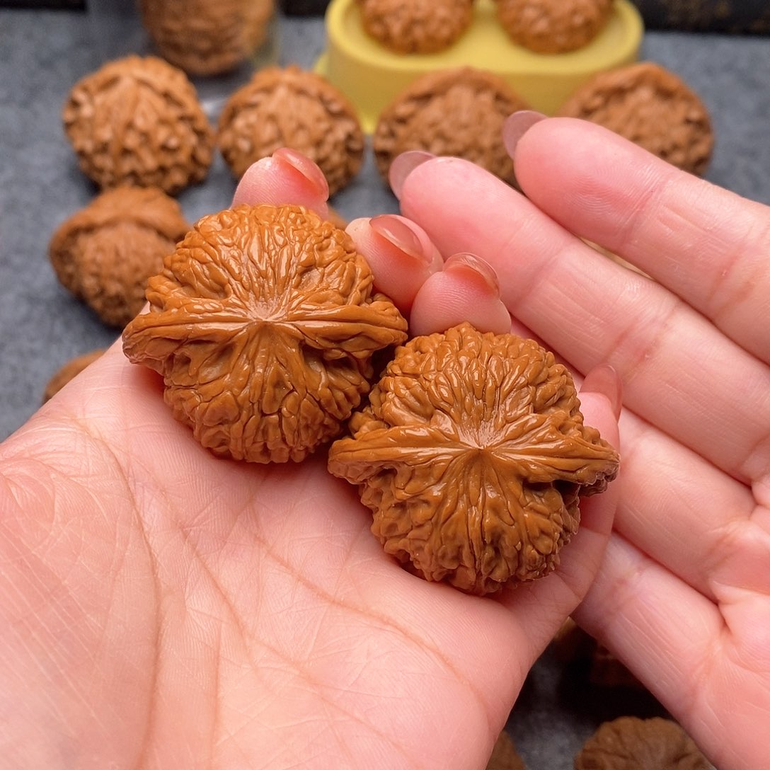 文玩核桃把件精品天花板磨盘41全品