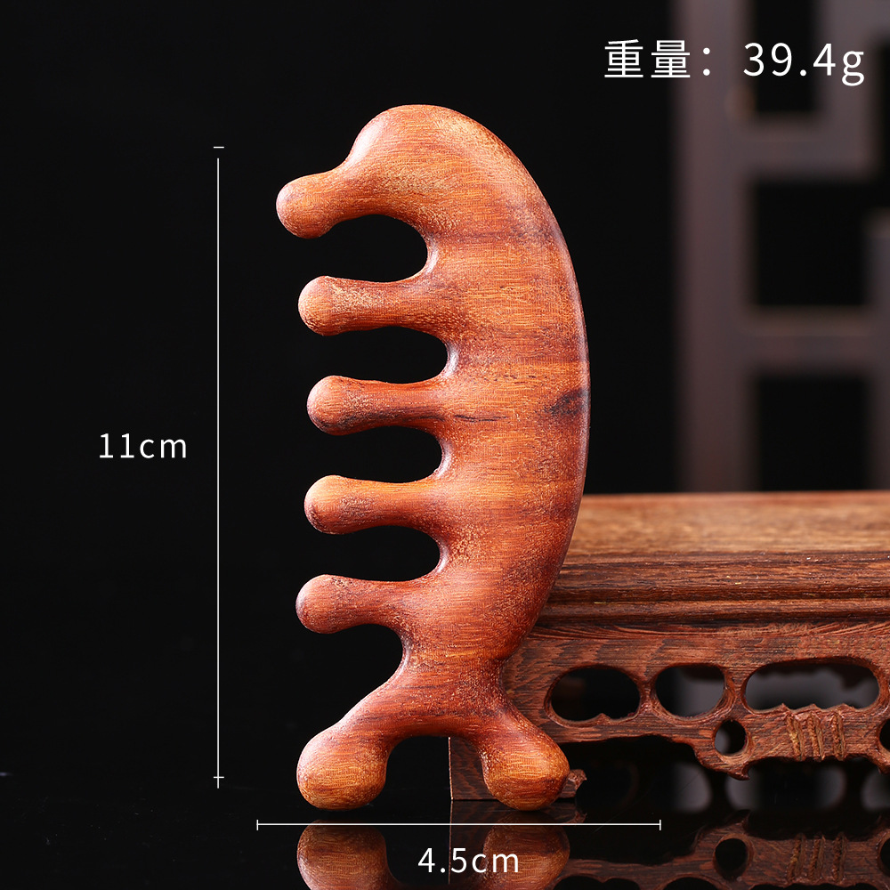 11-10檀木按摩穴位刮痧经络梳