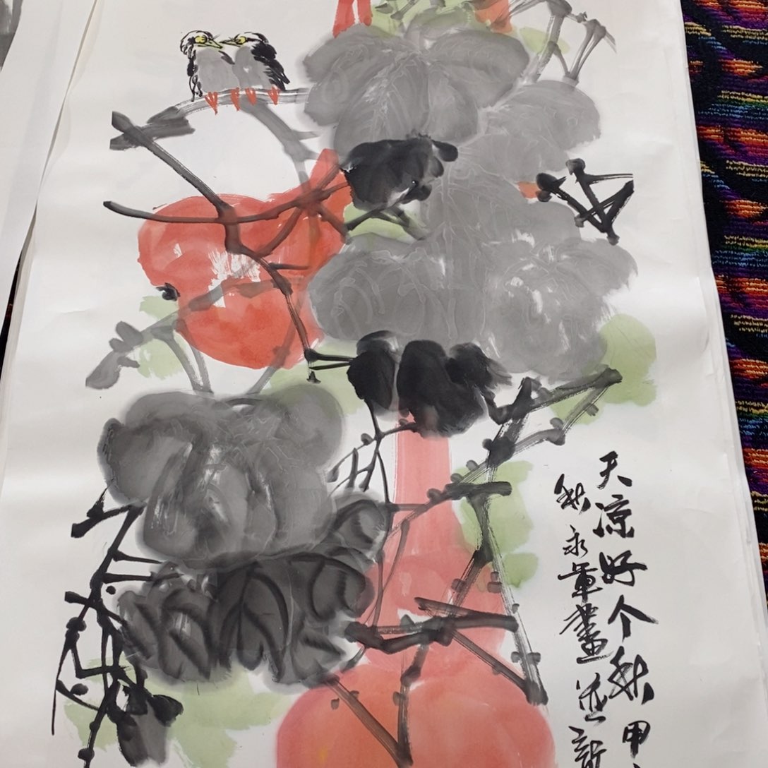 国画国画花鸟138*68杨永军  琪