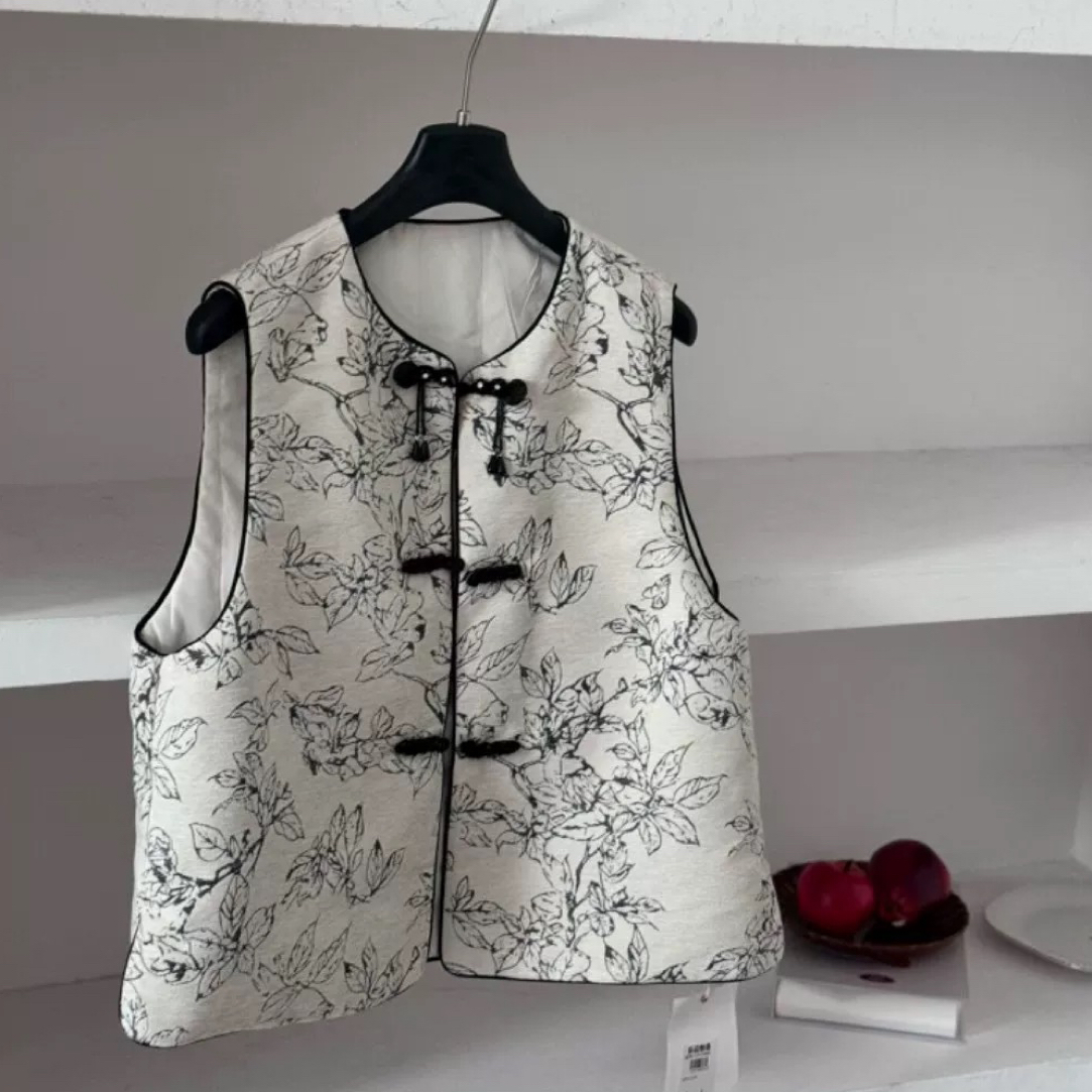 【海南肉丝】9857新中式复古提花超好看马甲