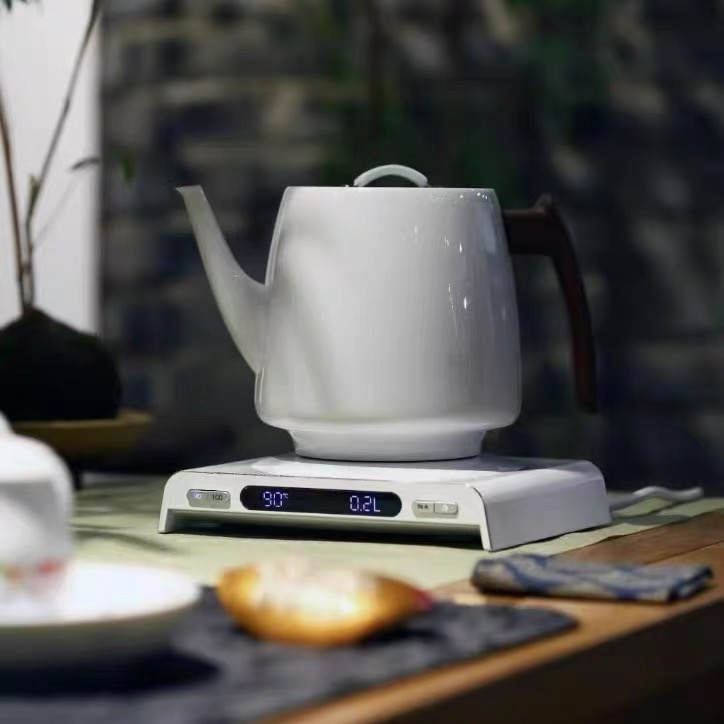 厚台双层真空烧水壶 底部自动上水茶壶 控温控水电热烧水壶 1L