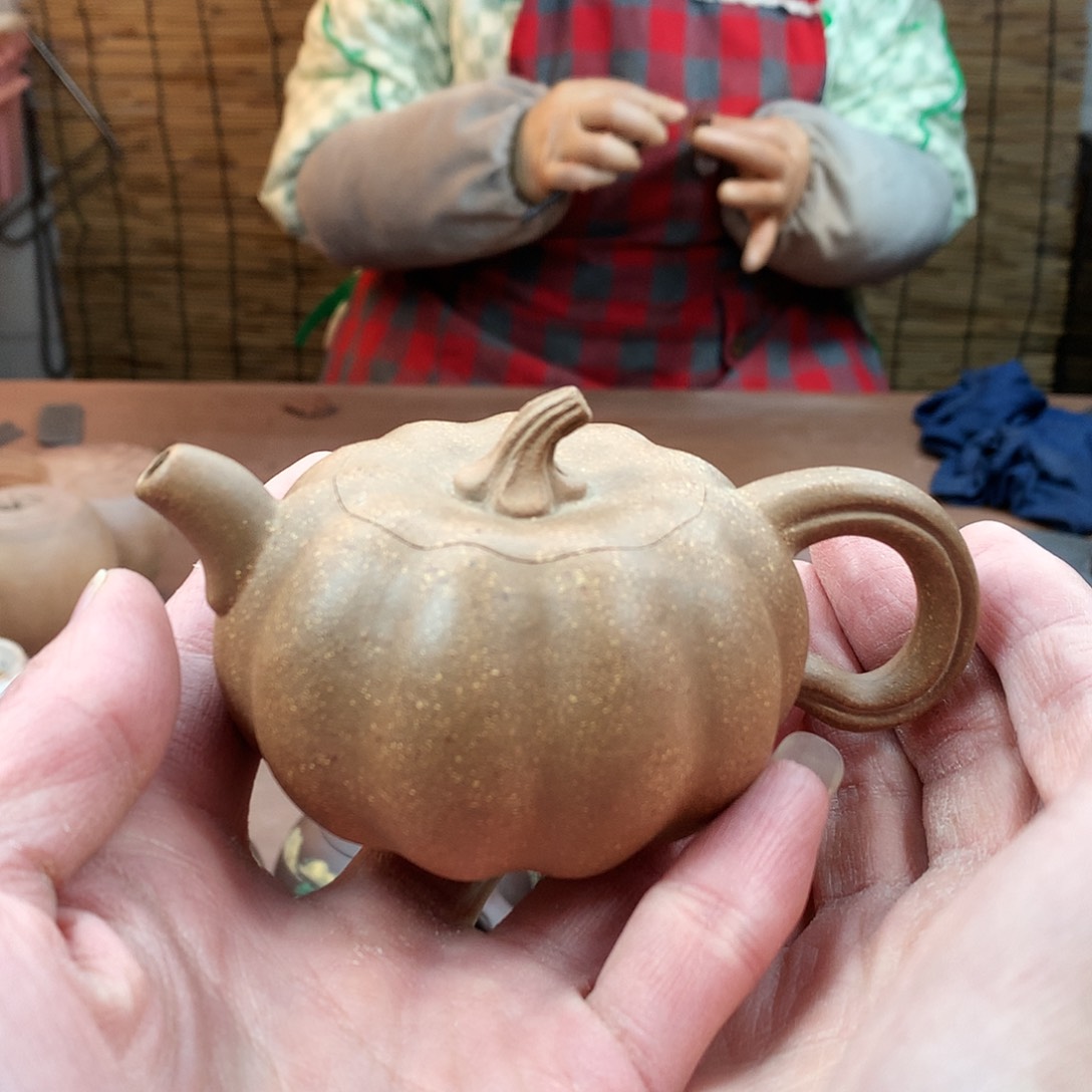 紫砂茶壶  南瓜 段泥 120cc