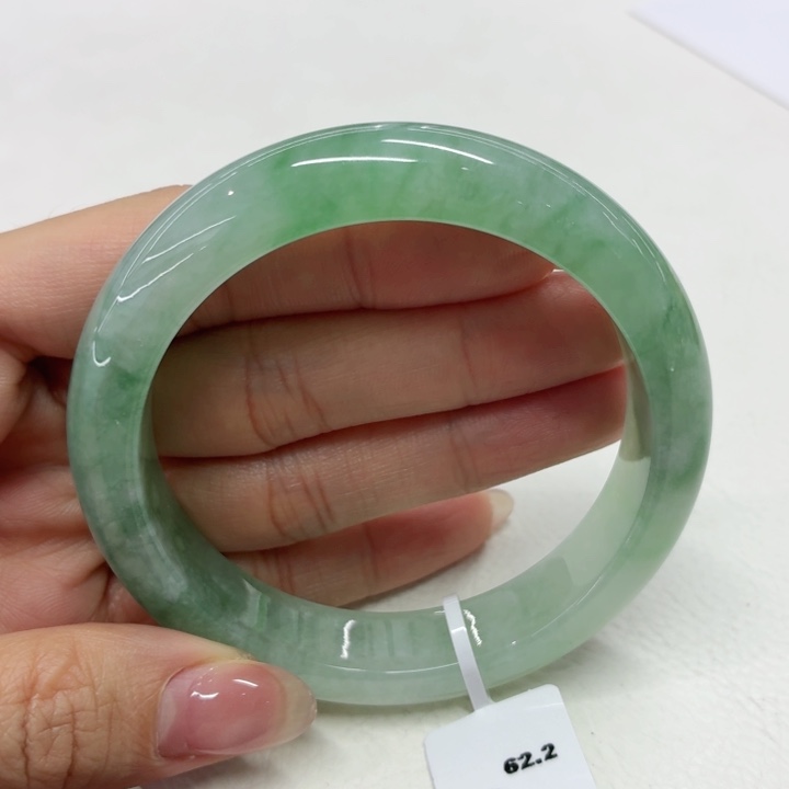 翡翠未镶嵌手镯缅甸翡翠手镯56.9