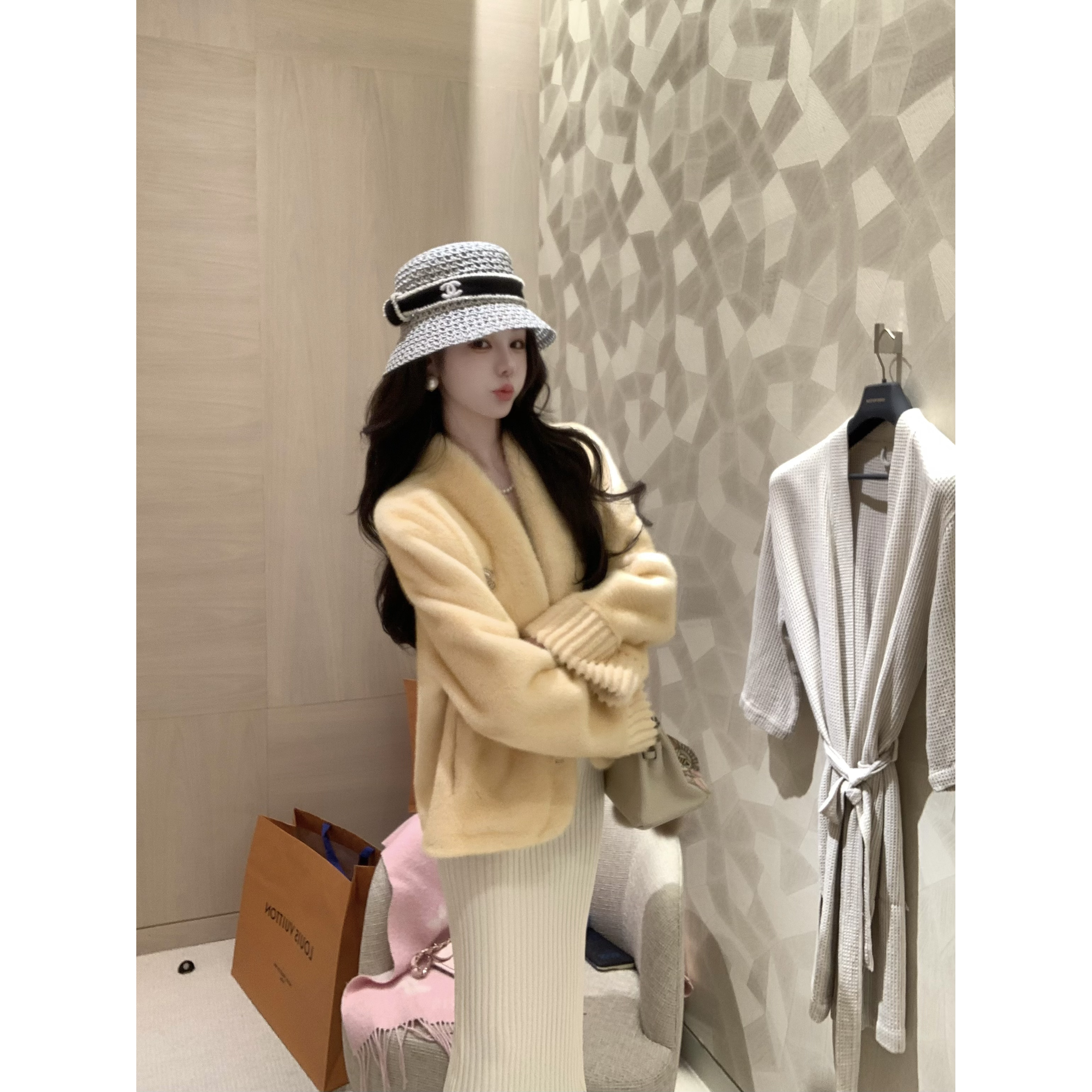 人造皮草 【雅乔定制】爽文女主 环保皮草外套女秋冬DYLL-25106591