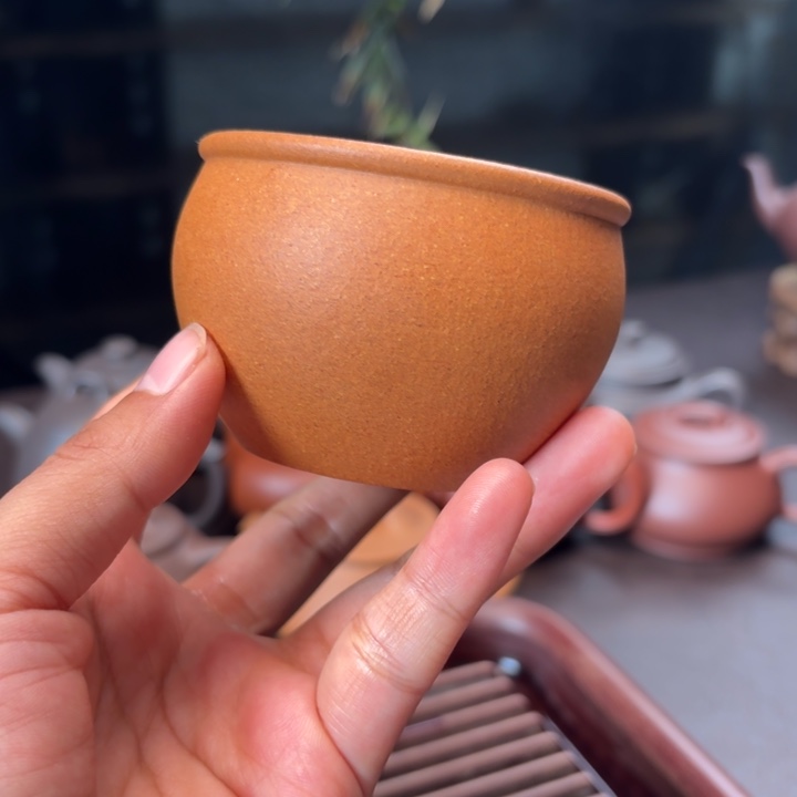 茶杯紫砂老宕口黄金段主人杯容量200