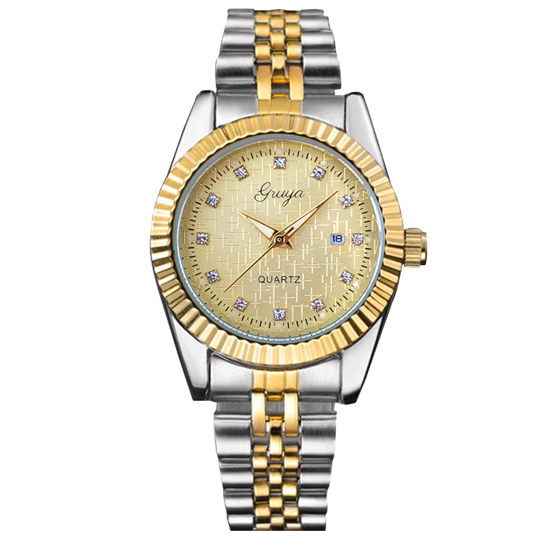 GB6617间金日志女款显气质日历防水百搭轻奢个性腕表