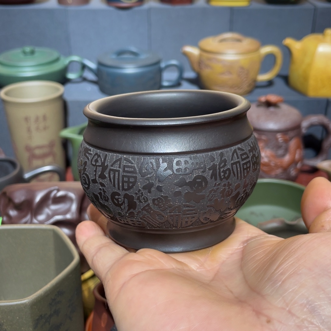 原矿紫砂手工主人杯