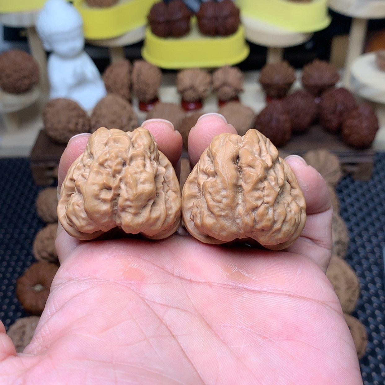 【闪购商品】文玩核桃把件全品蛤蟆头40➕47.7克文玩核桃