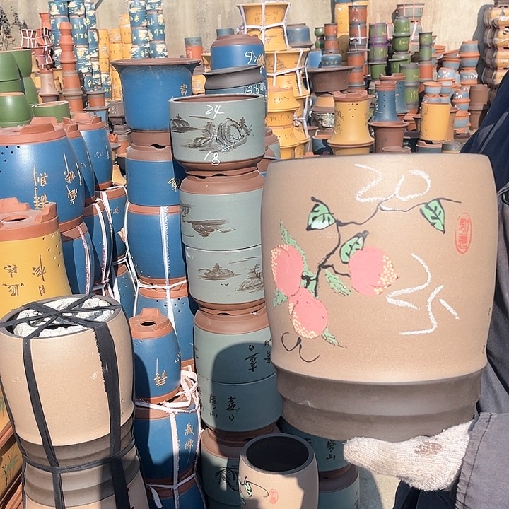 紫砂紫砂花盆也太