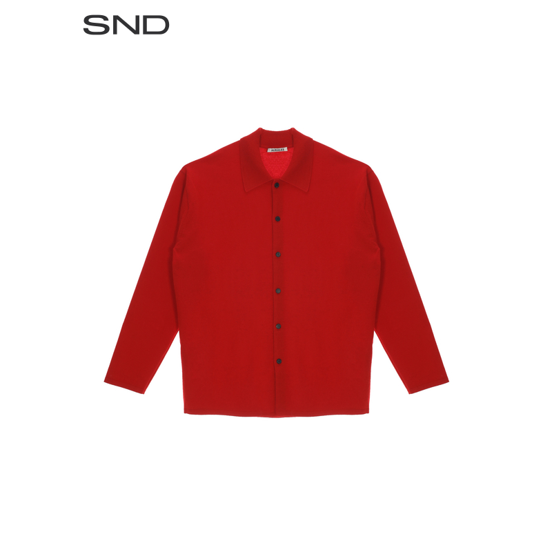  【AURALEE 设计师品牌】SND AW25 翻领ZZ开衫