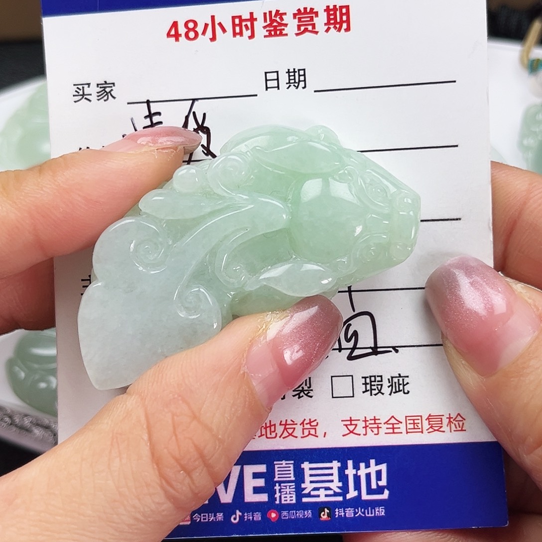翡翠未镶嵌颈饰     