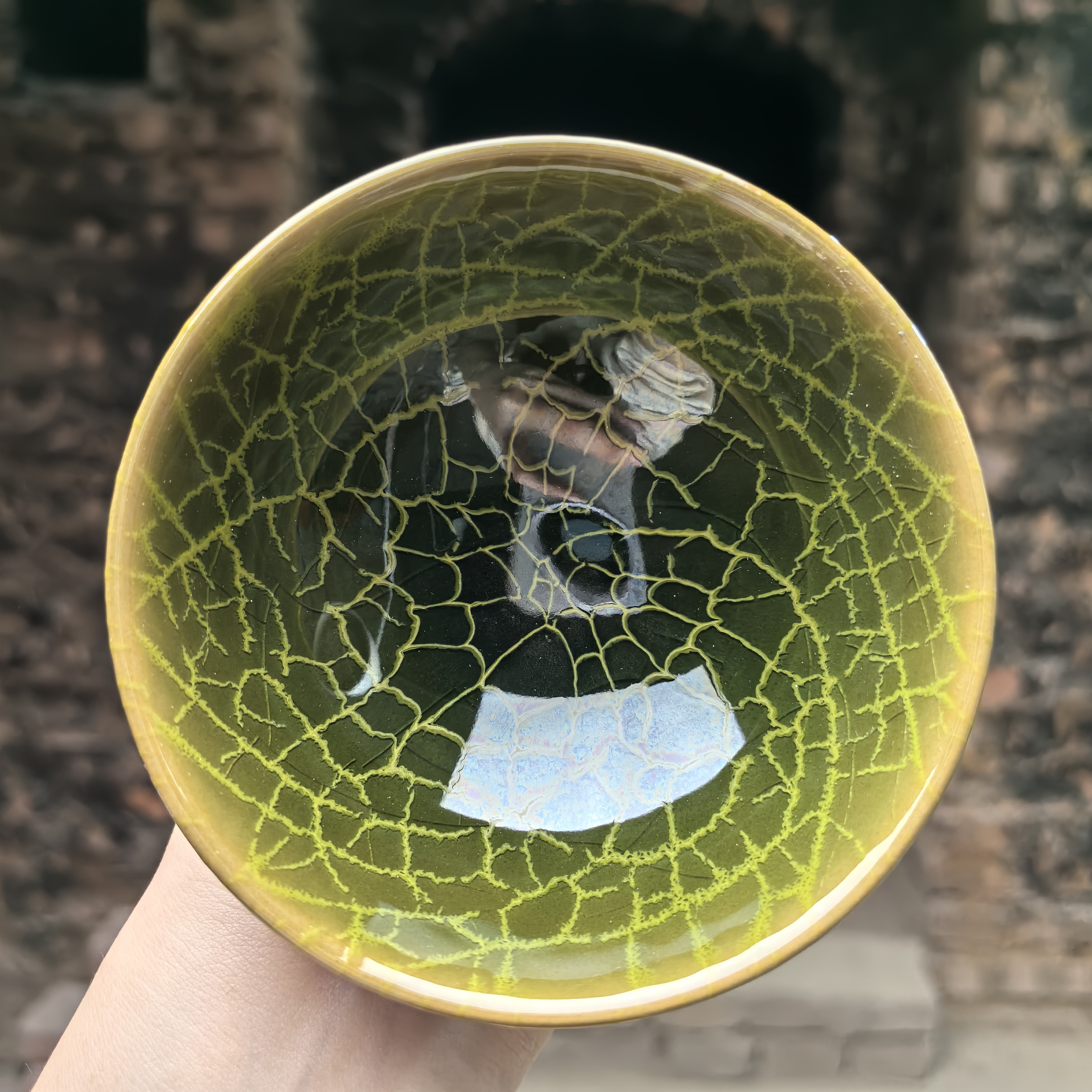 建盏主人杯   金丝帝王绿  平口器形48