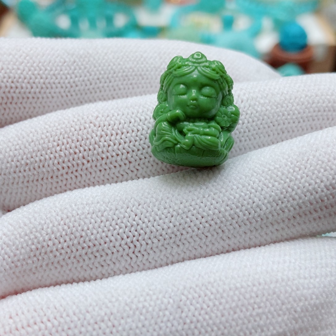 绿松石未镶嵌绿度姆