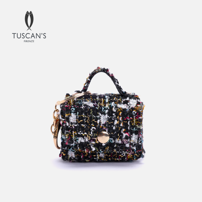 TUSCAN'S小香风粗花呢可爱小零钱包箱包配件