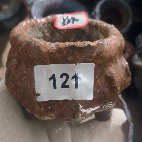 红陶粗陶花盆手工