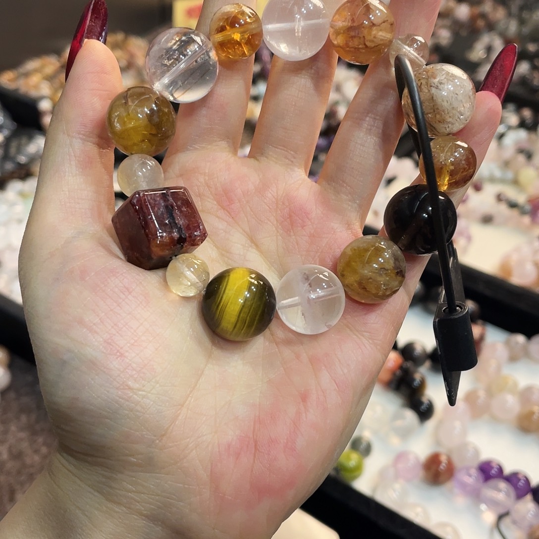 未镶嵌手链水晶黄