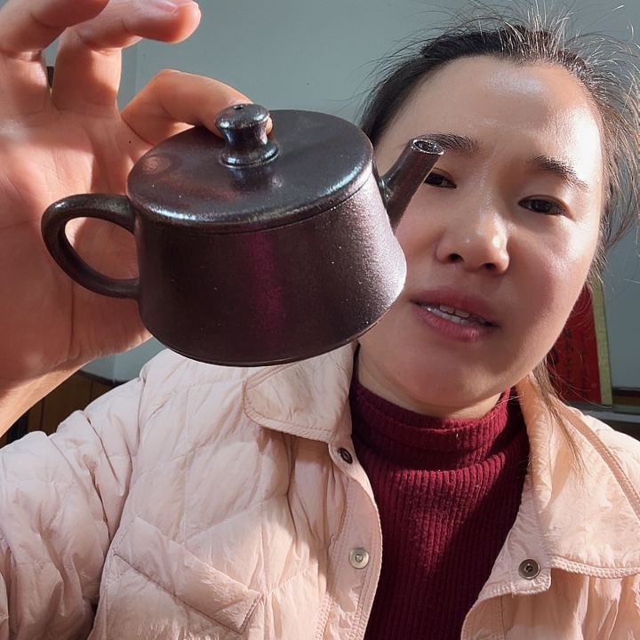 茶壶紫砂柴烧云柱150