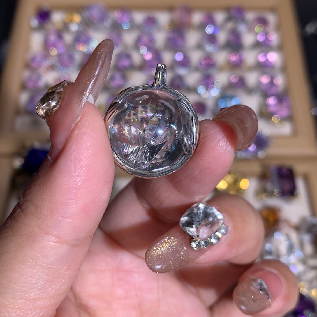 【闪购商品】水晶戒指银S925镶嵌戒指