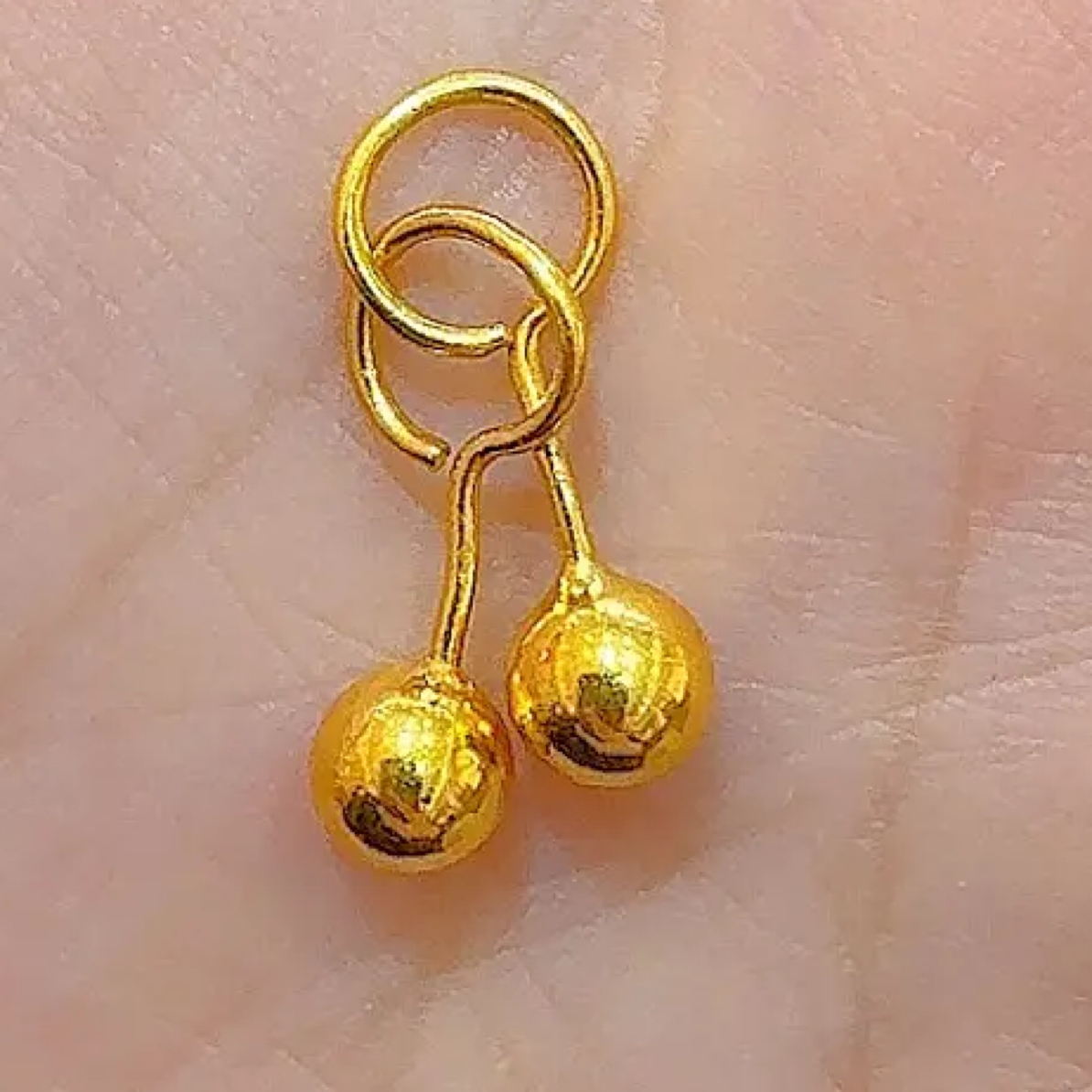 足金亮面豆卡5豆0.8克