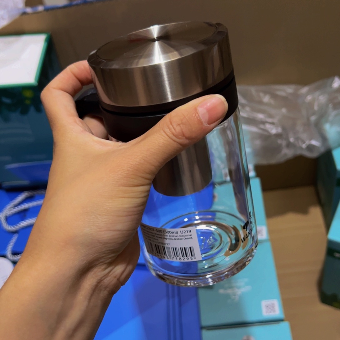 万象U219本色单层烫手玻璃杯500➕9913牛奶杯