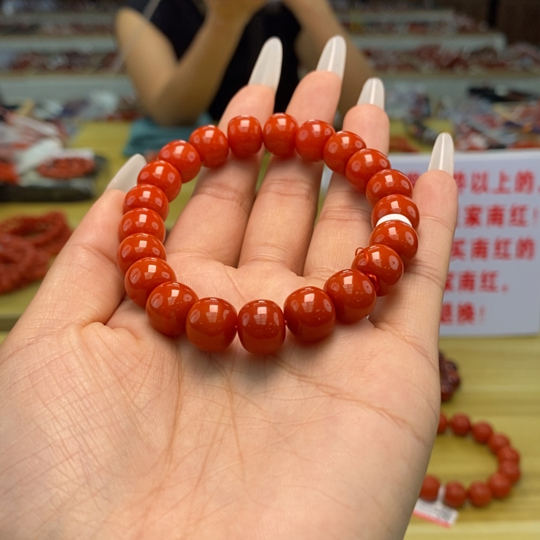 南红玛瑙10mm+单圈手串多样性发未镶嵌