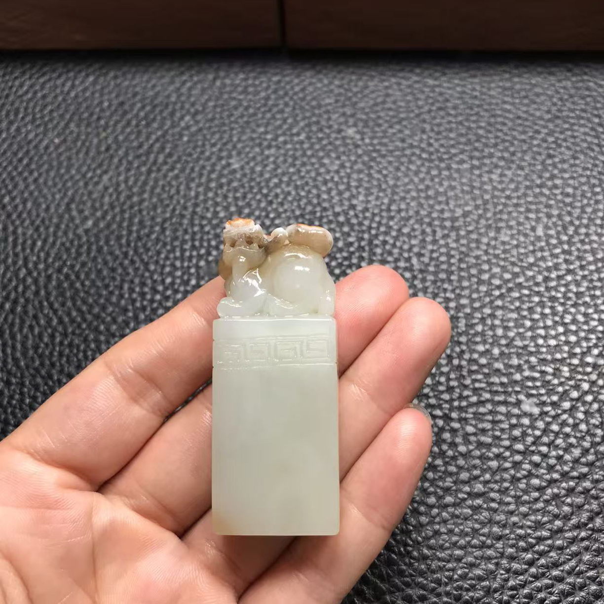 和田玉貔貅印章，实物漂亮
