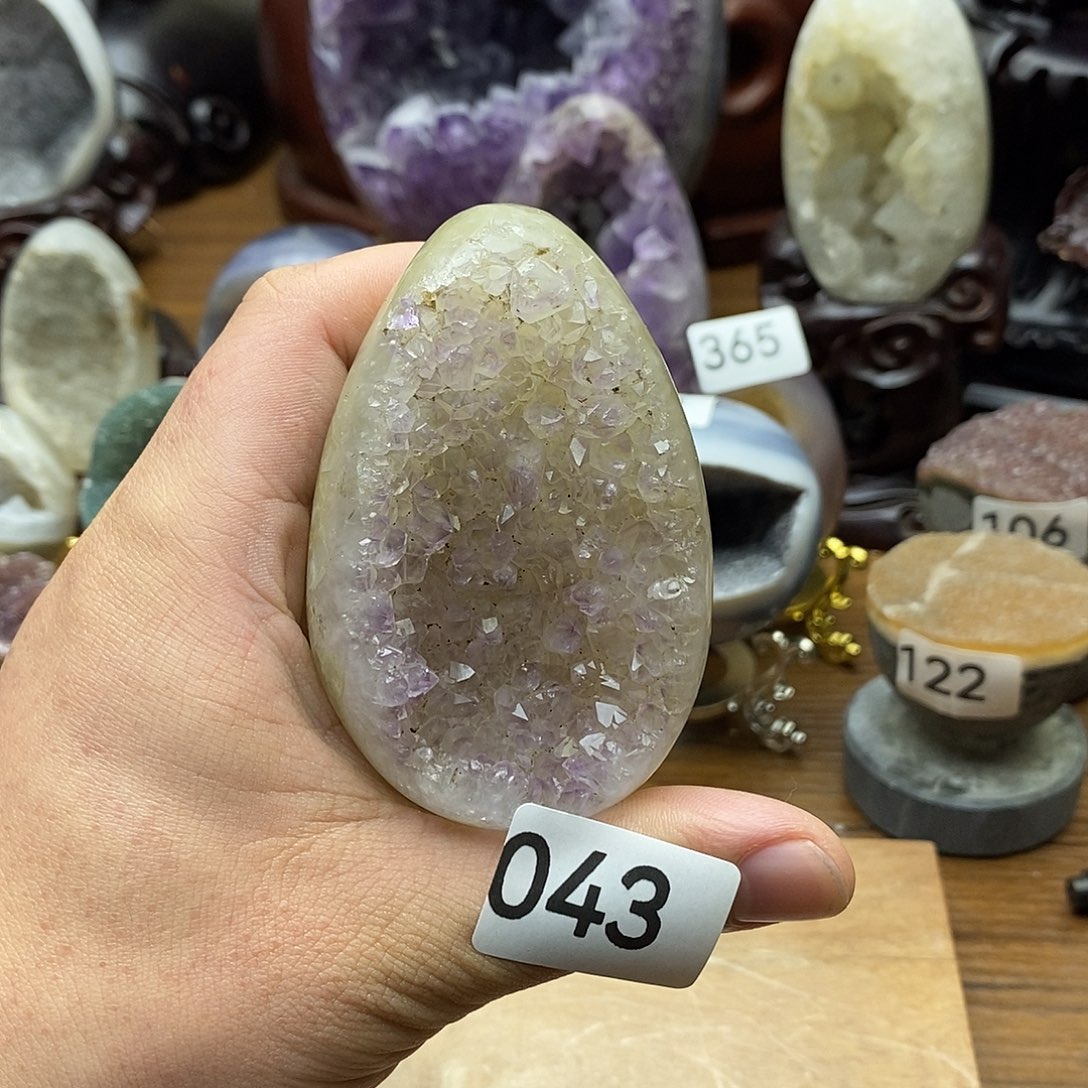 紫晶摆件未镶嵌全抛