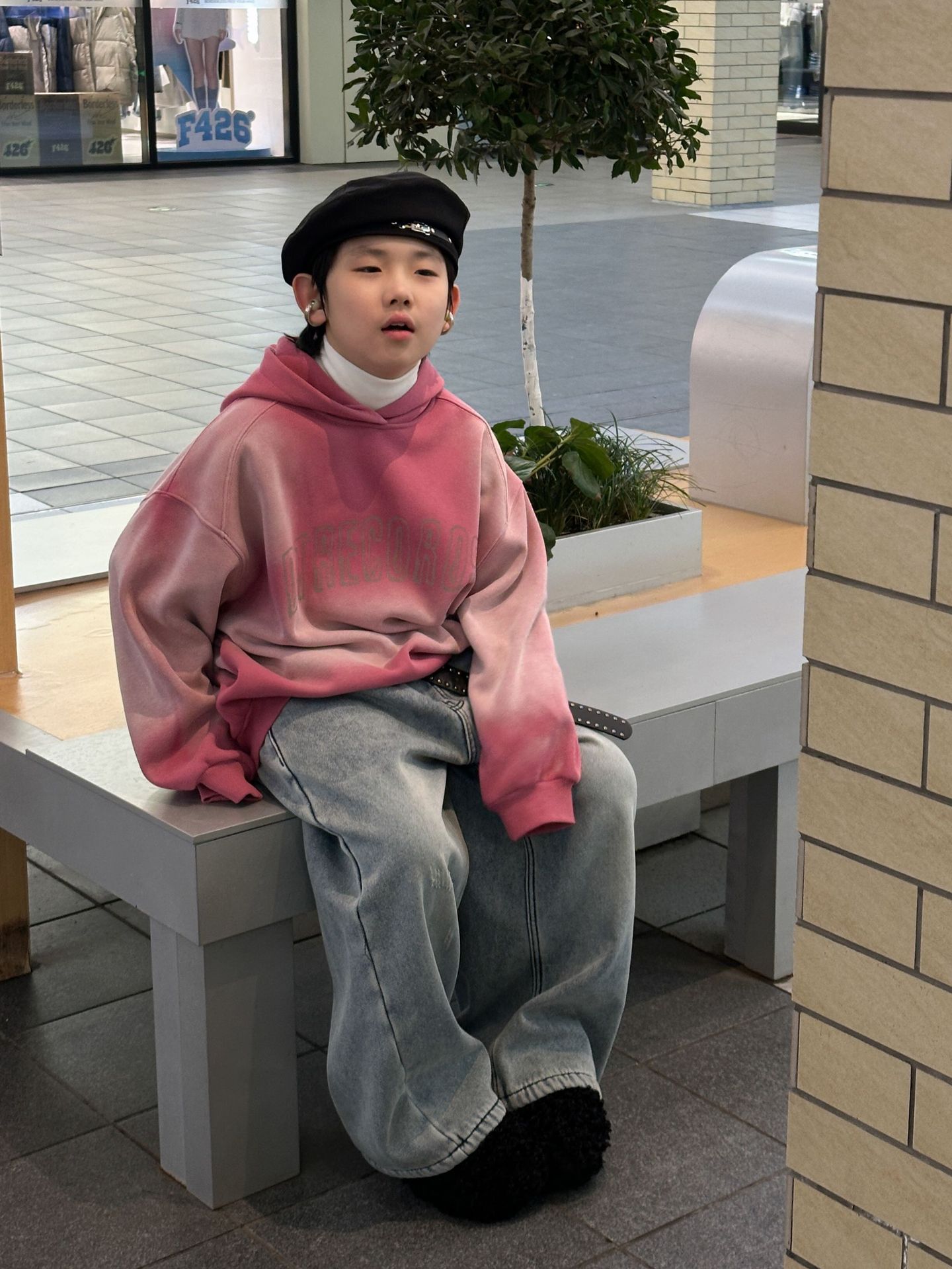 YH-25863 儿童加绒卫衣秋冬季新款童装男童渐变色炒洗卫衣街舞