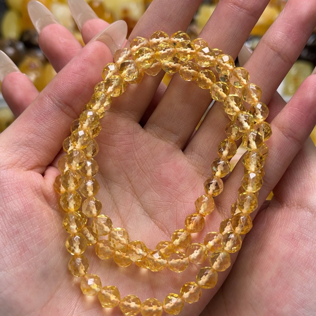 琥珀未镶嵌裸石天然琥珀俄料切面多圈6mm